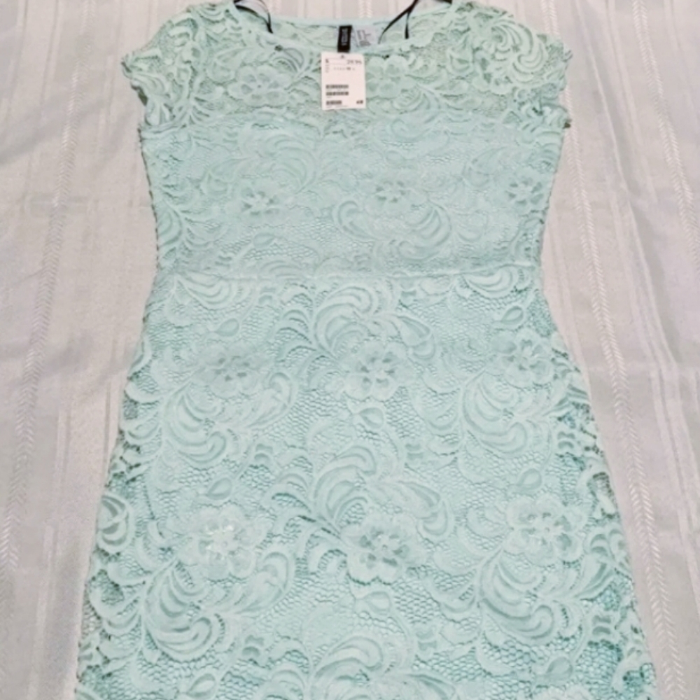 Mint Green Lace Dress